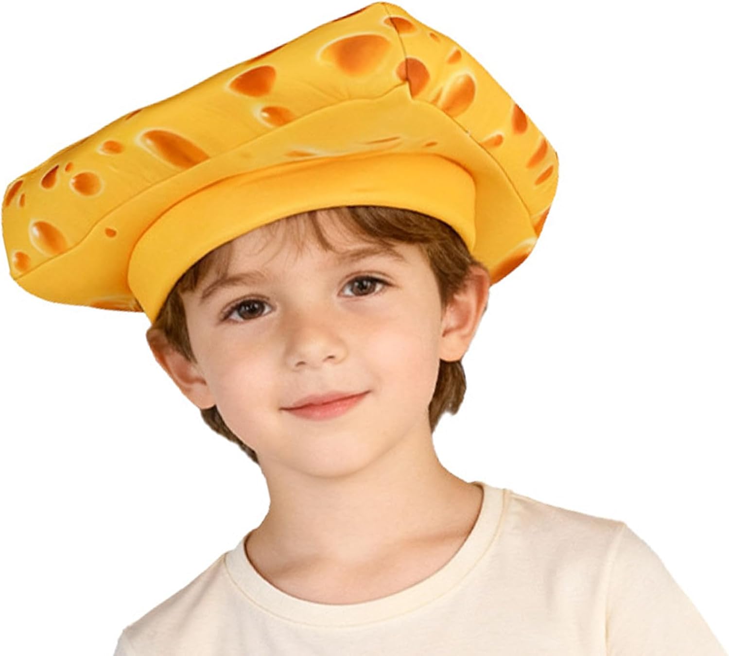Cheese Hat Alloween Costume Accessory, Mad Silly Party Supplies Decorations Toy for Women Mens