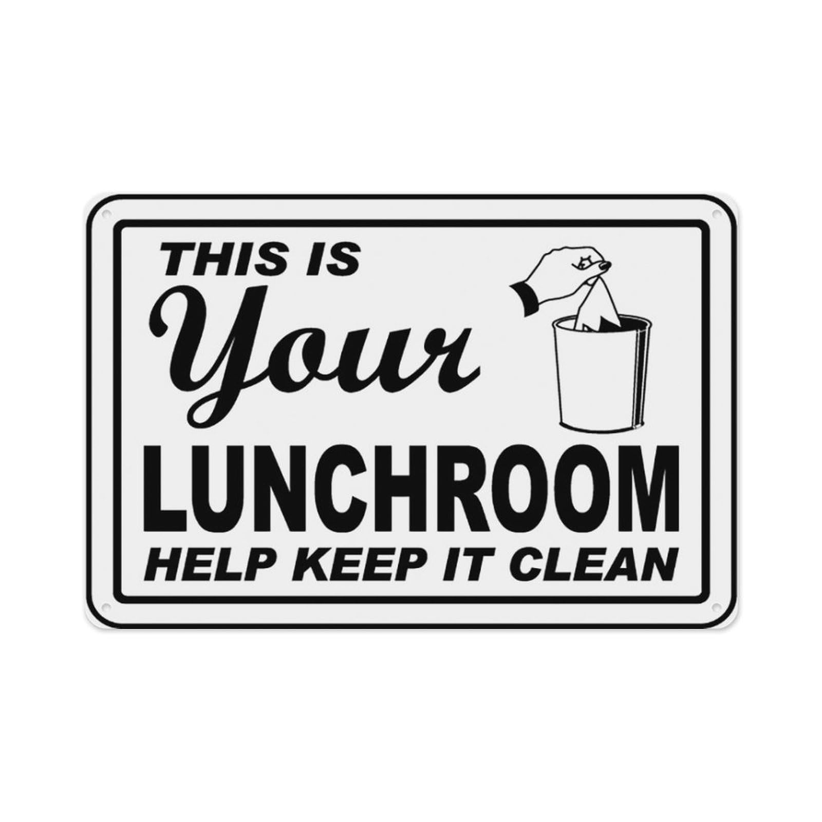 peiyeety Your Lunchroom Keep ItSign Aluminum Tin Warning Signs For Home Outdoor Garden 12X16 Inches