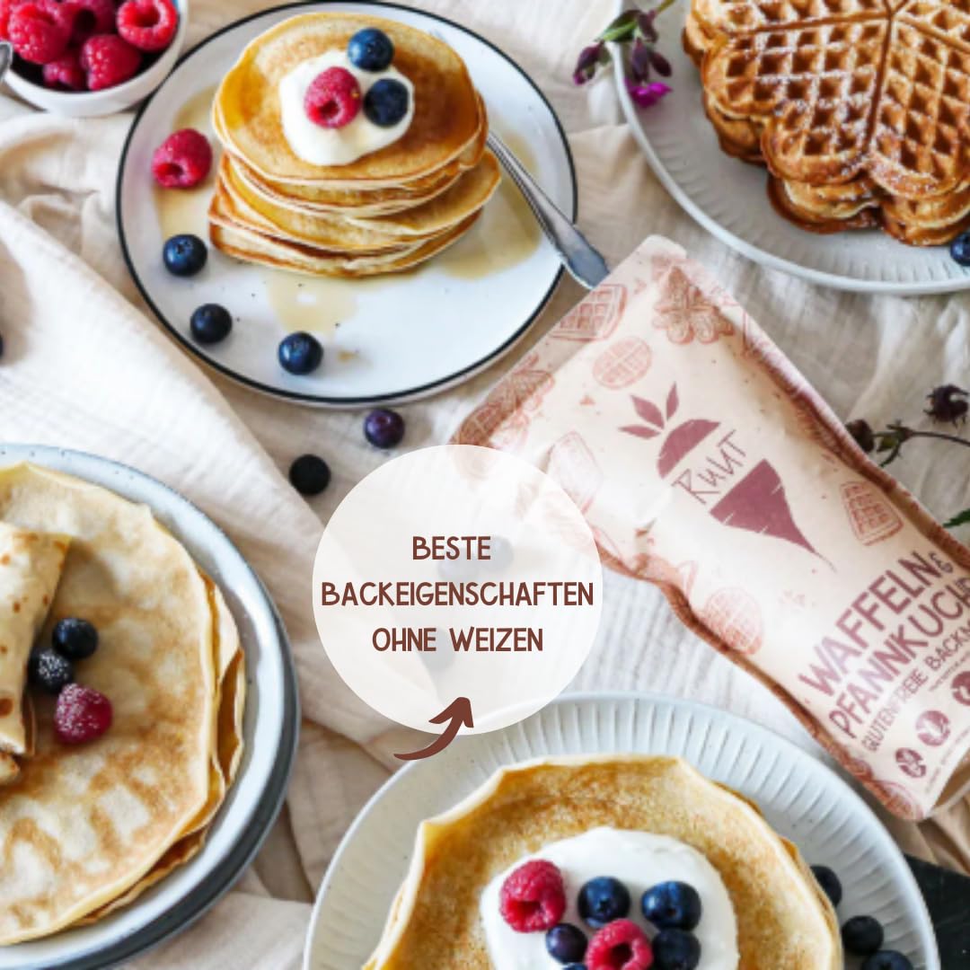 Ruut Glutenfreie Backmischung - Waffeln & Pfannkuchen | Ohne Zusatzstoffe, Paleo, glutenfrei, getreidefrei, laktosefrei | Für Waffeln, Pancakes, Pfannkuchen & Crêpes (910g)