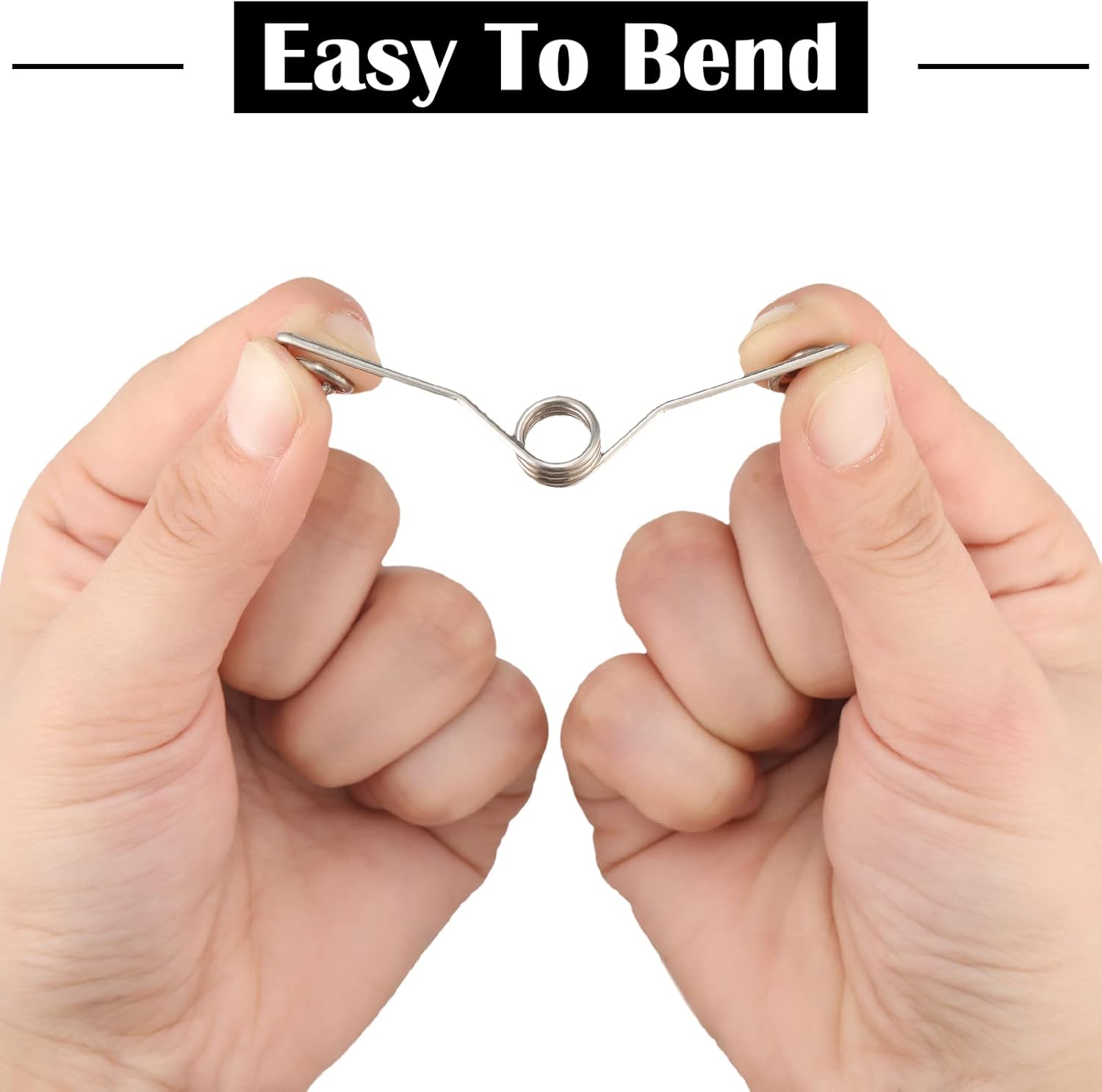 Oudain 5 Pieces Hinge Pin Door Stop Butterfly Spring Keep Door Open Hinge Stopper Residential Wedges Fits for Bedroom Interior Outdoor Props(Silver)