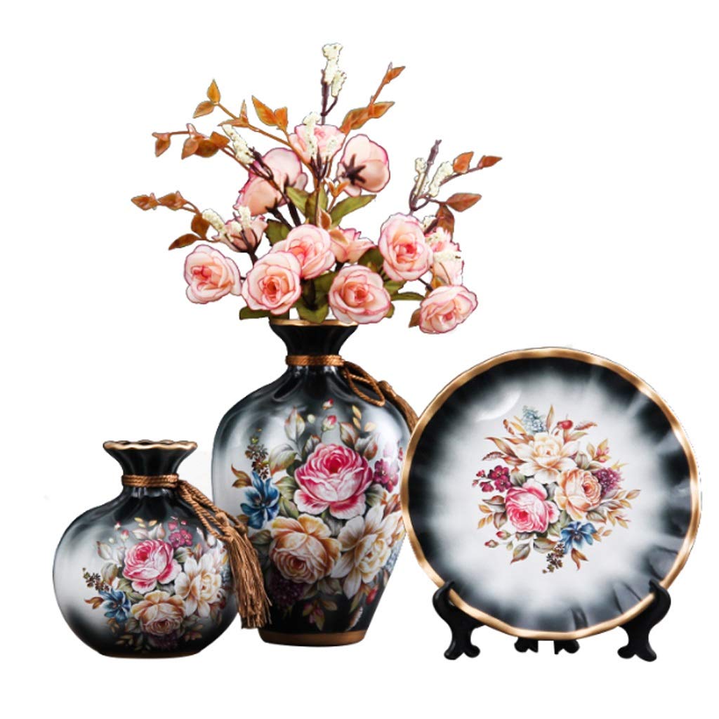 SnamicE Ornament Ceramics Vases Creative Rustic Home Decor Desktop Dried Flowers Floral Arrangement Vase Decorative Ornaments,