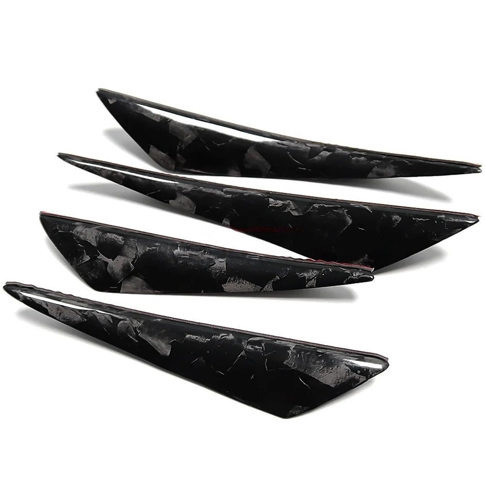 Boczne płetwy zderzaka przedniego z włókna węglowego Canards Spoiler naklejka tapicerka pasuje do(Forged carbon fiber)