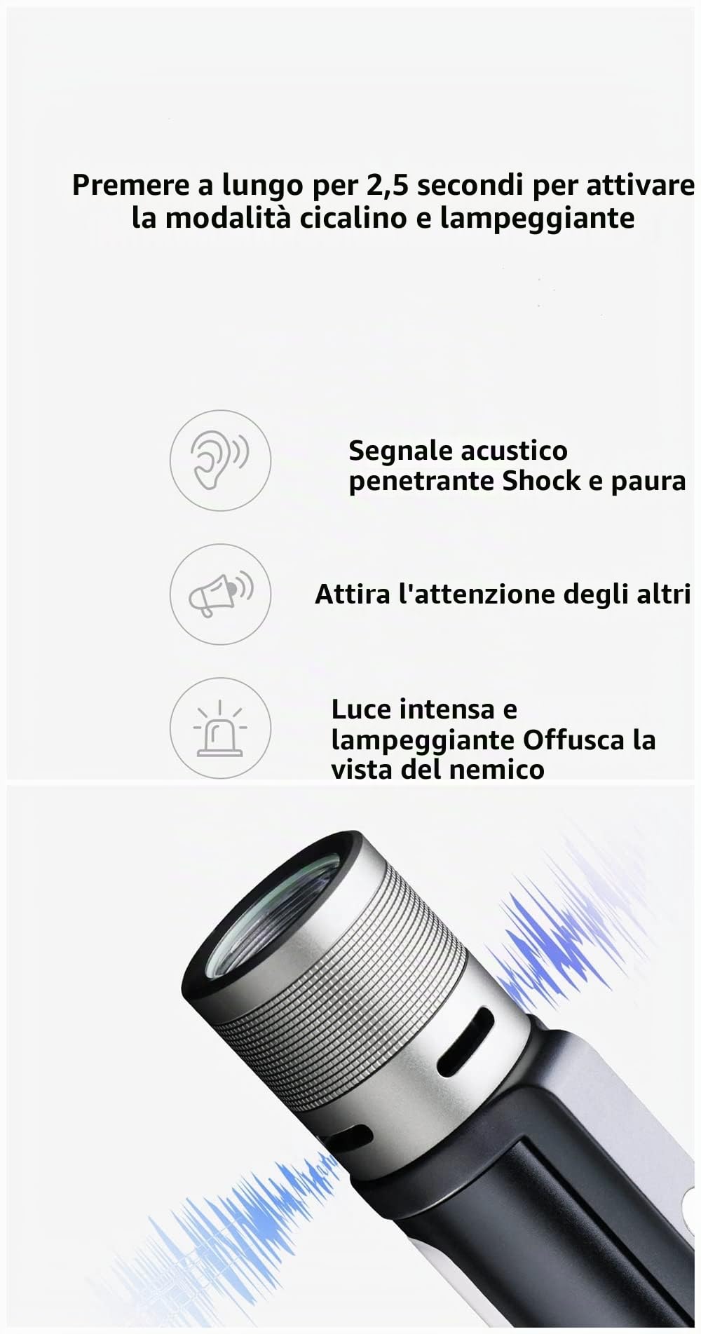 MIJIA NexTool Outdoor 6 in 1 Torcia Zoomable, Portatile, Modalità Normale e Sveglia Doppia Sorgente Luminosa Manico Rotante a 360 Gradi (Nero)
