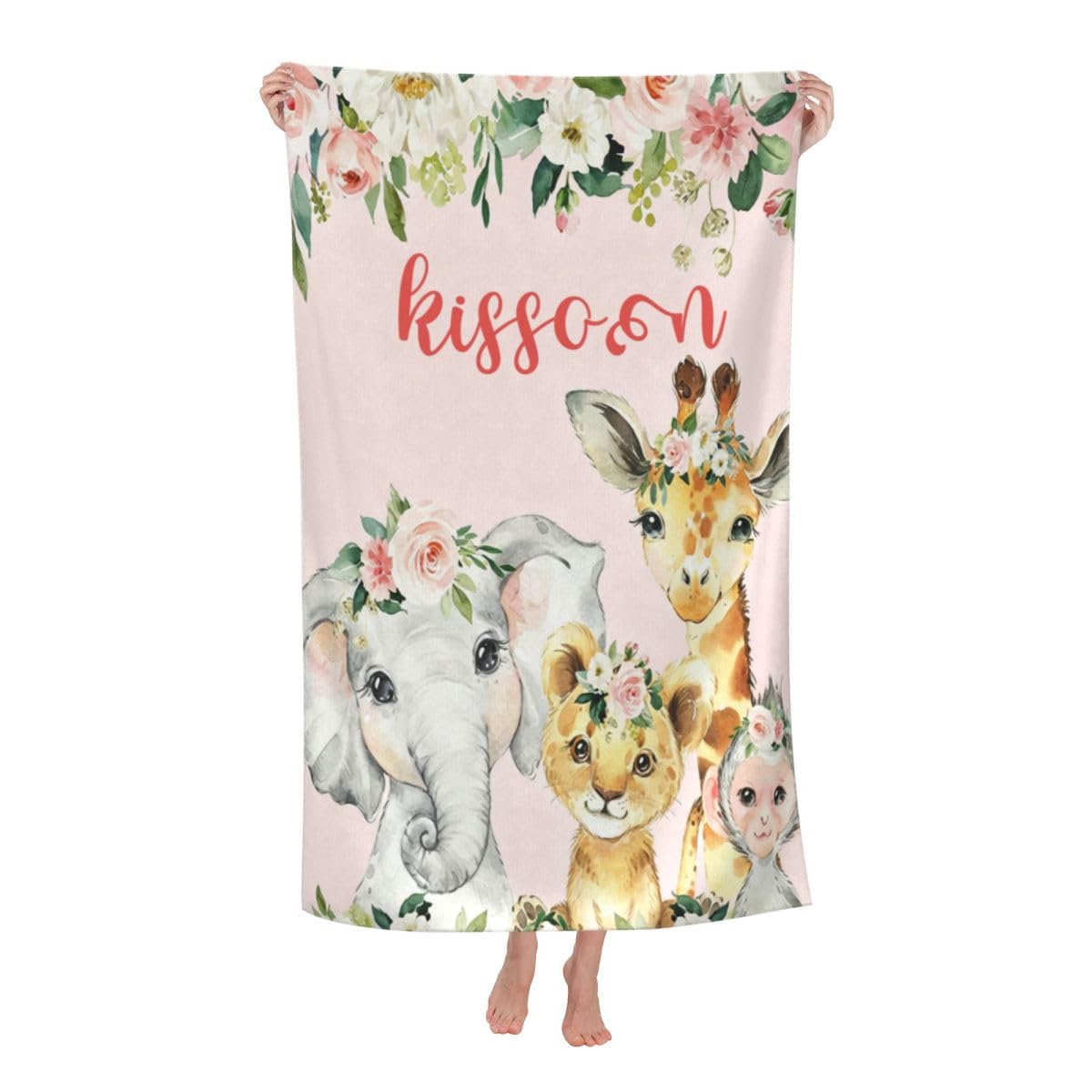 NGGBBDYGB Custom Women Beach Towels Oversized Embroidered Girls Trip Essentials