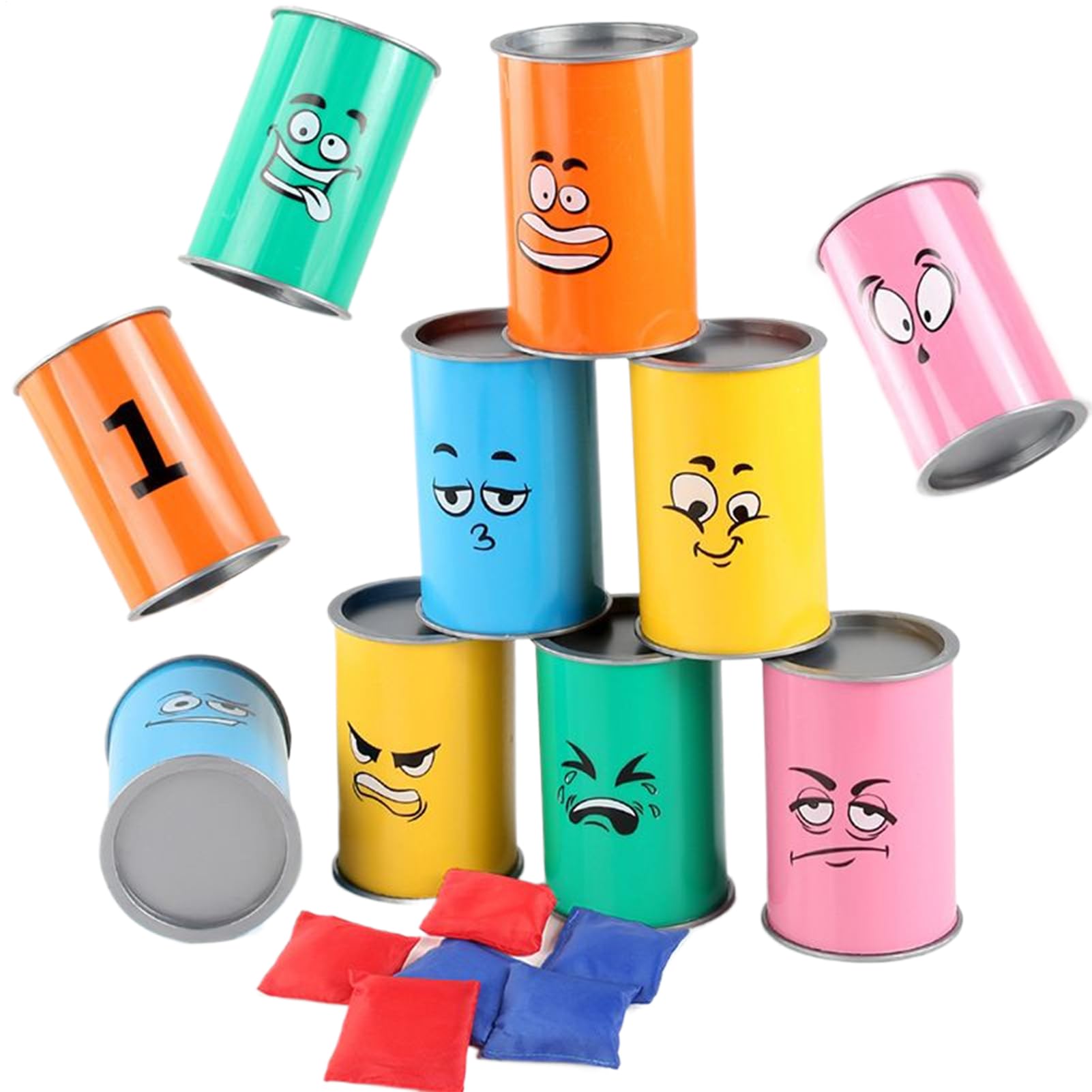CAN Bean Bag Bag Games - 10,2x7cm, zabawna gra imprezowa dla dzieci ze światłami LED do zabawy na świeżym powietrzu w pomieszczeniach, wakacyjna rozrywka między interaktywnym wyzwaniem