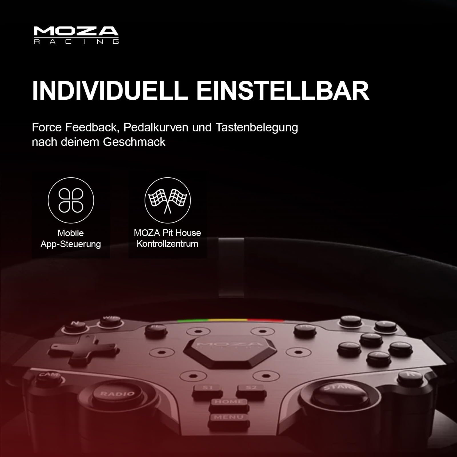 MOZA R3 Racing Bundle Volant PC Simracing Direct Drive 3,9 avec Pédalier