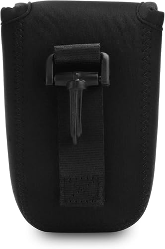 Miniatura 6 de MegaGear Nikon Coolpix W300, AW130, Ricoh WG-30W, WG-50 Funda de neopreno ultra ligera para cámara, con mosquetón, color negro, MG1276, piel