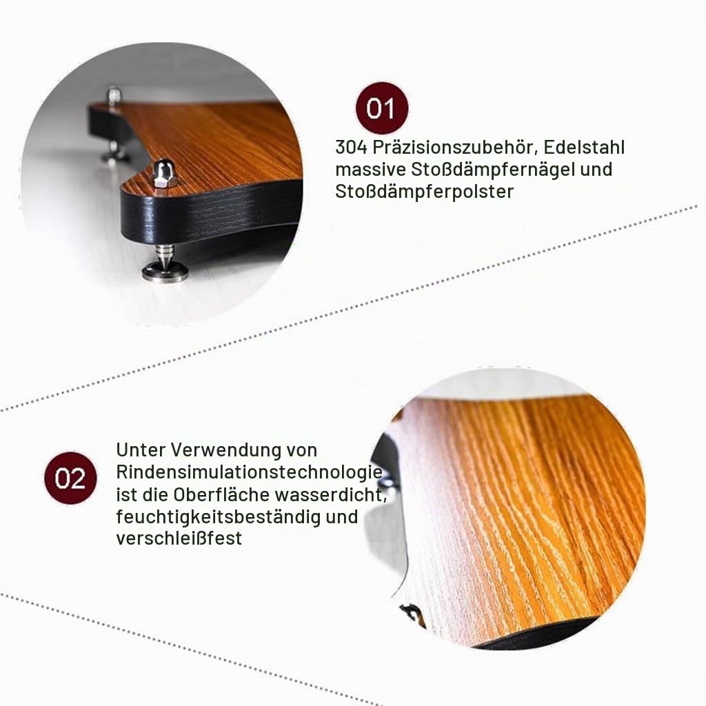 3-stufiges HiFi-Rack AV-Regal HiFi-Massivholz-Audio-Rack-Lautsprecher-Verstärkerschrank TV-Ständer Mit Medienablagen Audio-Video-Komponenten (Color : Wood Color, S : 60 * 50 * 48cm)