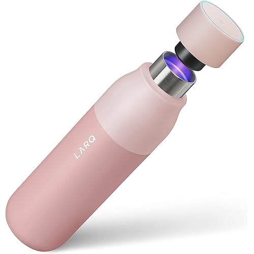 LARQ Bottle PureVis 17 oz - Self-Cleaning and Insulated Stainless Steel Water Bottle with UV Water Purifier and Award-winning Design | Reusable & Travel Friendly, 1-Year Warranty, Himalayan Pink