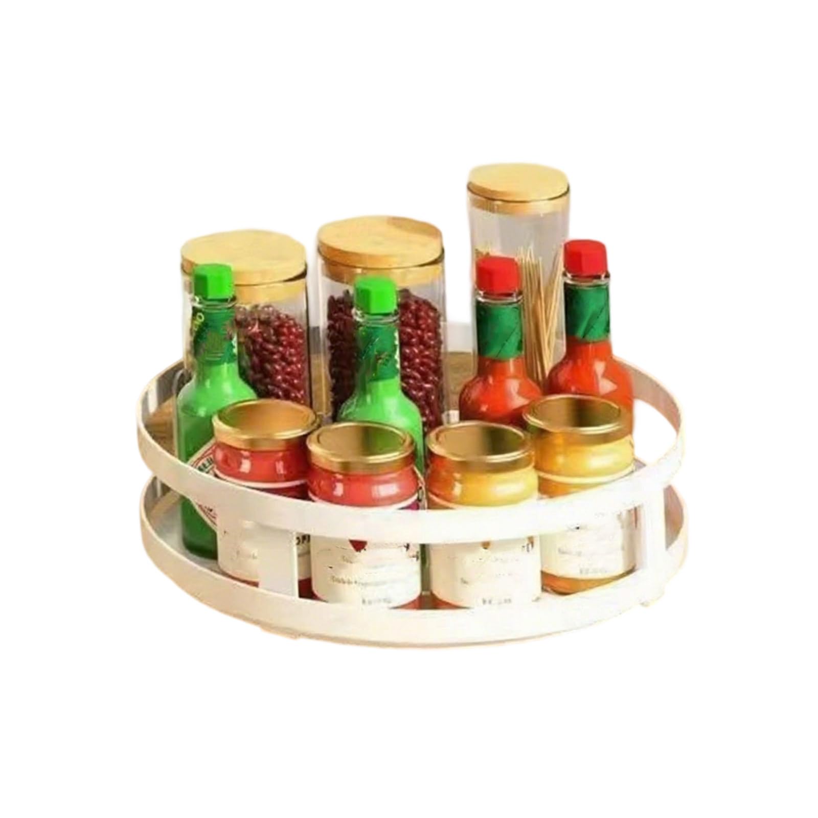 Xjdzineq 360 Degree Rotating Kitchen Countertop Organizers Adjustable Tiers Shelf for Bathroom Cosmetics Rotating Cosmetic Display Stand