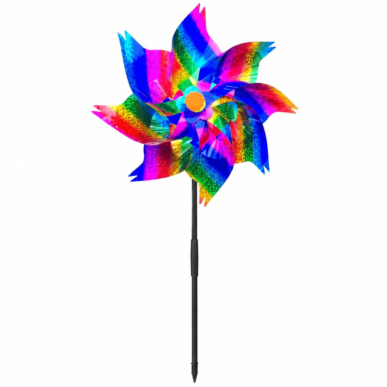 Octagonal Iridescent Rainbow Pinwheels, Reflective Bird Deterrents for Outside, Weather Resistant Yard Decorations Outdoor 32 cm|Home & Garden| Yard Garden & Outdoo-image-22