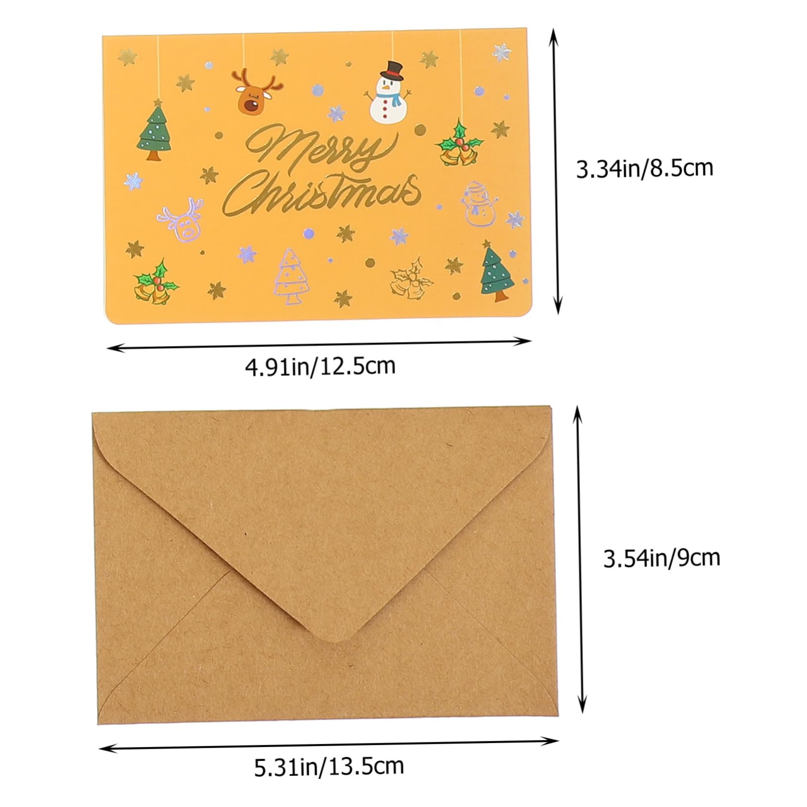 DOITOOL 40 Sätze Teiliges Weihnachtskarten aus Hochwertigem Papier mit Farben Gestaltete Gruß und Segenskarten für Festtage als Dankes und Botschaftskarten für Familie und Freunde