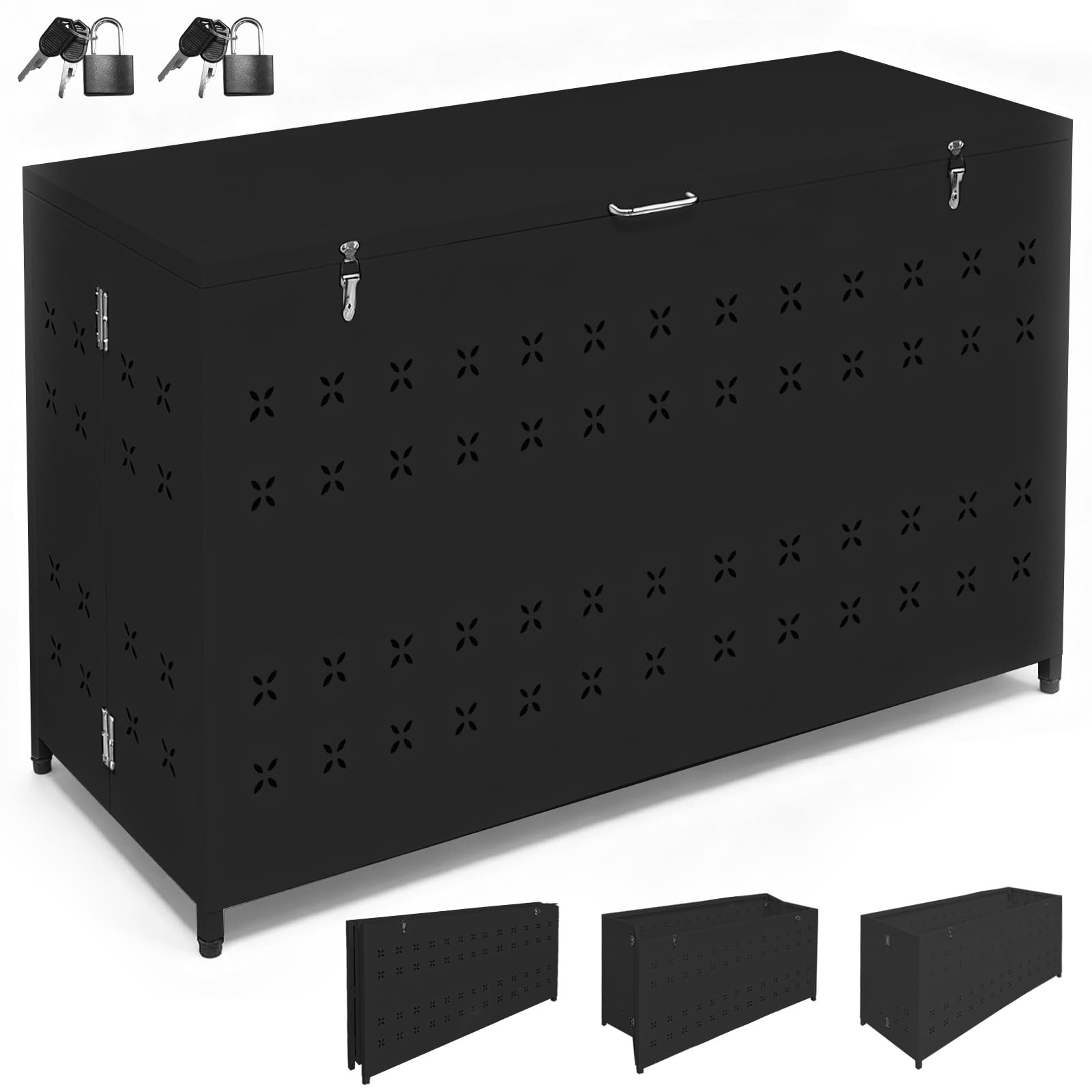 Amazon | PakOne ゴミ箱 屋外 ゴミステション ごみ収集ボックス 330L