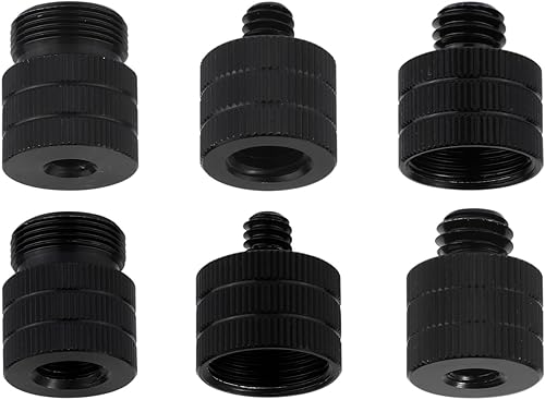 Adaptador de soporte de micrófono, adaptador de soporte de cámara de aleación de aluminio negro, adaptador de tornillo de micrófono, adaptador de