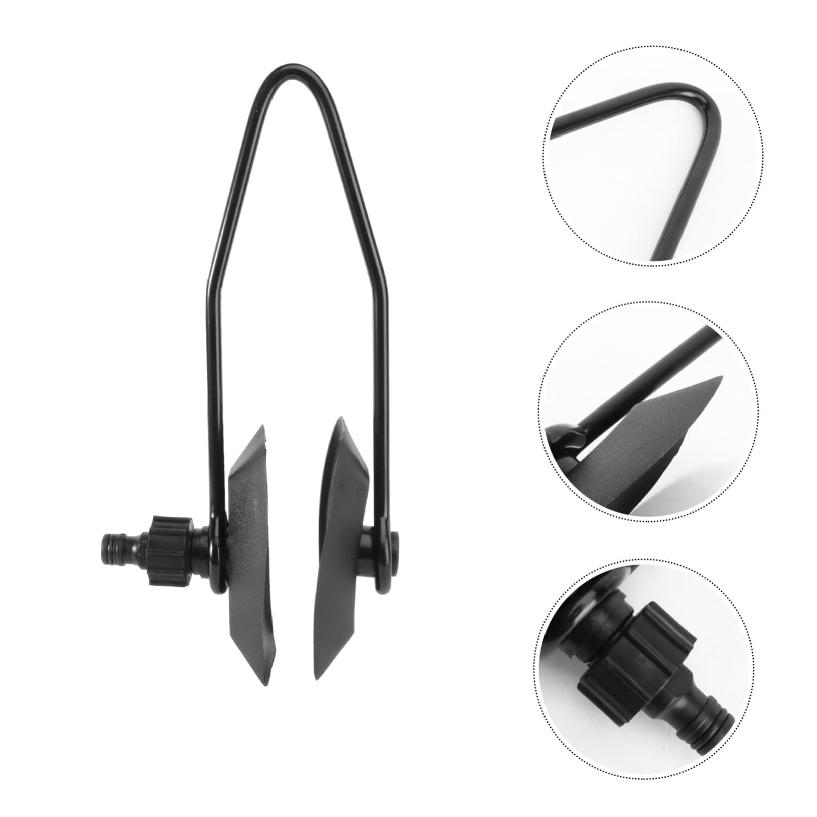 VICASKY Support de Rinçage Moteur Bateau Cadre Acier Ressort Noir Connexion Rapide pour Tuyau Arrosage Jardin Nettoyage Moteur Hors Bord et Yacht