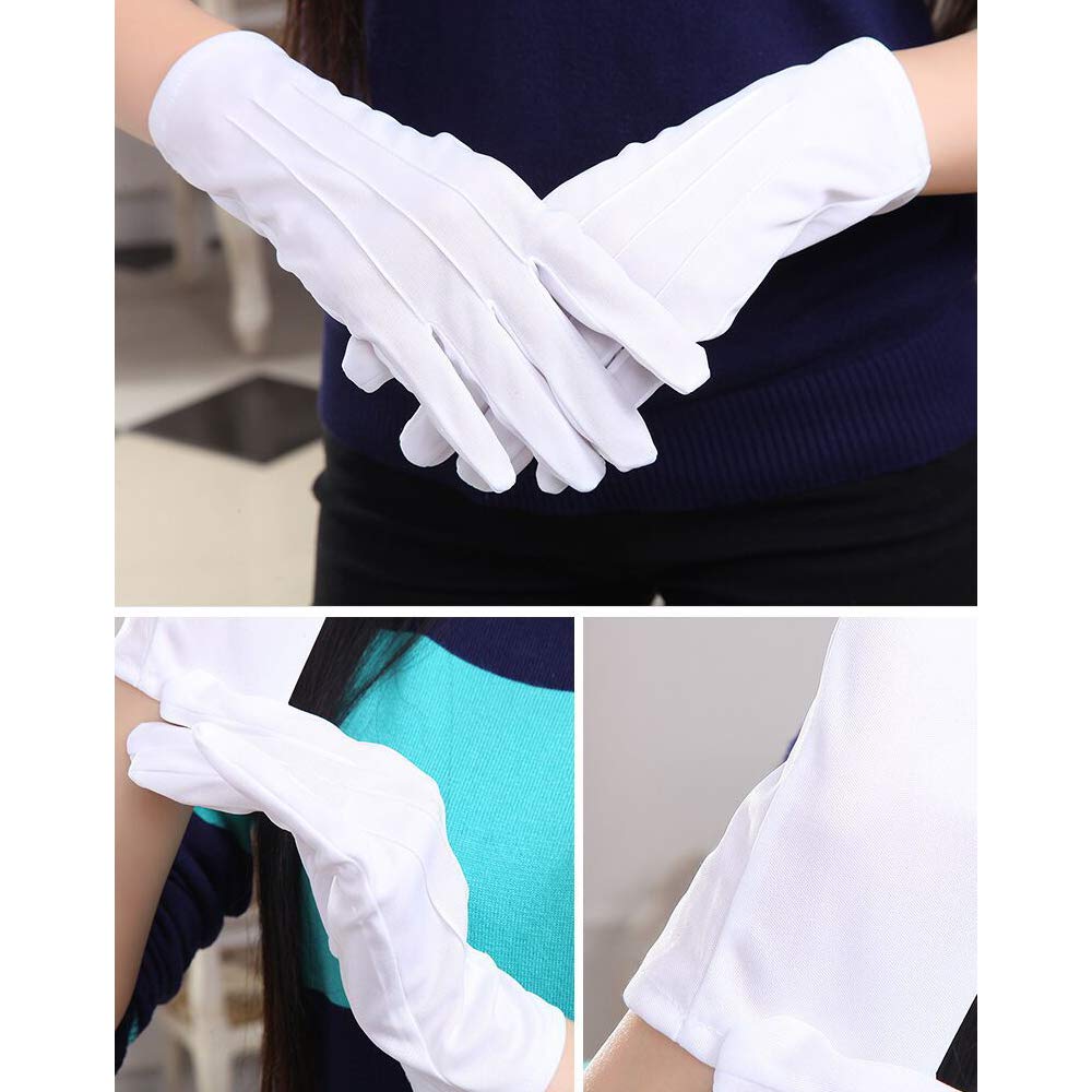 Weiße Handschuhe Weiße Baumwollhandschuhe | 10-50 Paar | Atmungsaktiv & Weich | Für Arbeit, Service & Schmuckhandling Einmalhandschuhe Arbeit Servier Münzschmuck Weich