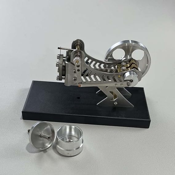 Vacuum Engine Flame Licker Engine Flame Eater Engine Motor Model with Wood Base