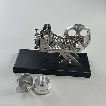 Vacuum Engine Flame Licker Engine Flame Eater Engine Motor Model with Wood Base