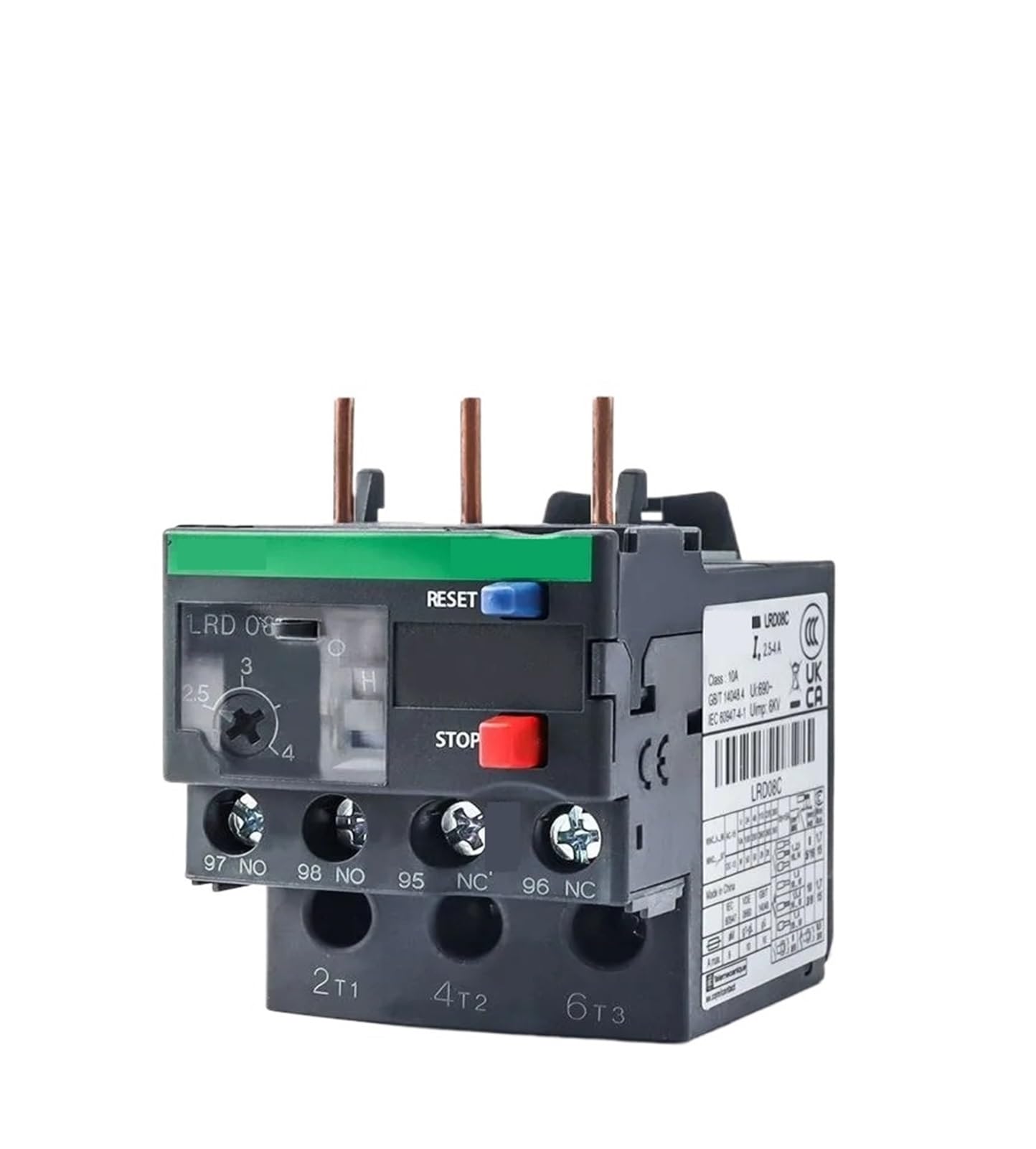 Relais de déclenchement magnétique LRD32C tripolaire protection moteur 10A