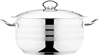 Görgle Vivaldi ROYAL, pot d’induction casserole en acier inoxydable avec couvercle, marmite de cuisson, Diametre: 32 cm, Volume: 17,6 L