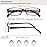 Henotin 5-Pack Reading Glasses Blue Light Blocking Anti Eyestrain Computer Reading Glasses for Women and Men Readers (5 Pairs Mix Color, 2.50)