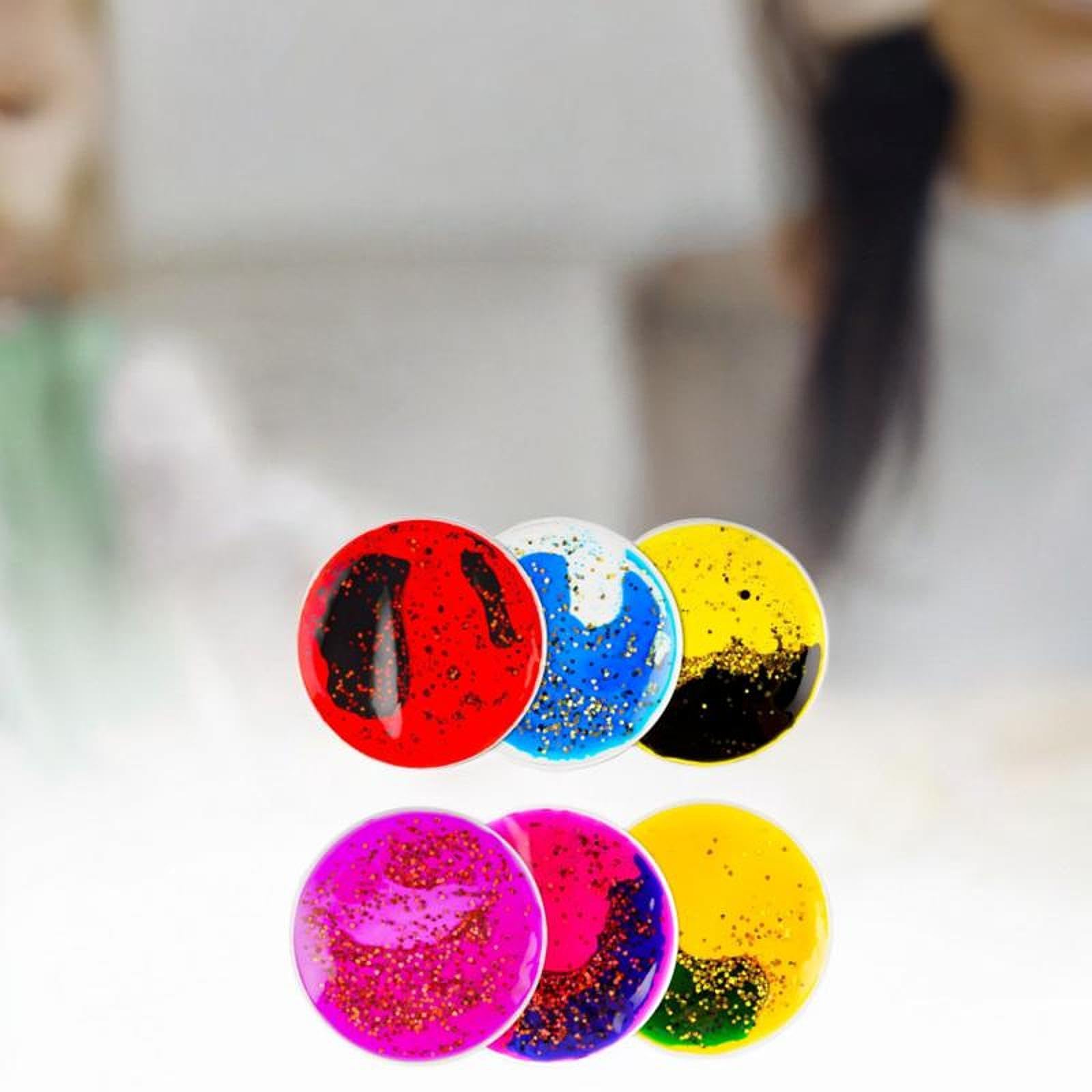 6 Stück Sensory Gel Liquid Spielzeug für Kinder Und Jugendliche mit Fidget Funktion Flüssigkeitsbewegung Wasseraktivitätspad Sensorische Entwi, Kreis