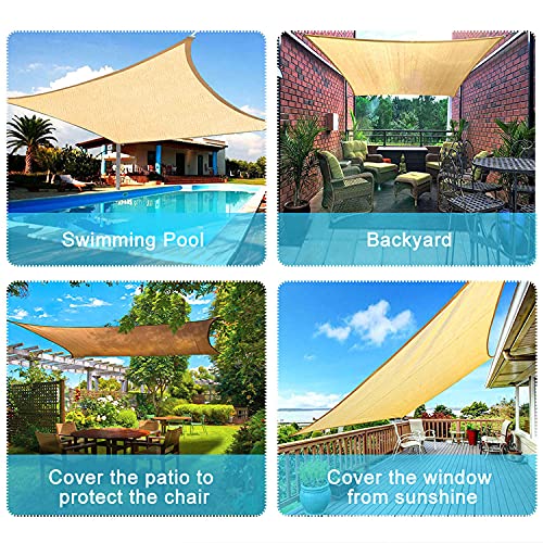 Voile d'ombrage 4x5m imperméable en sable PES pour jardin