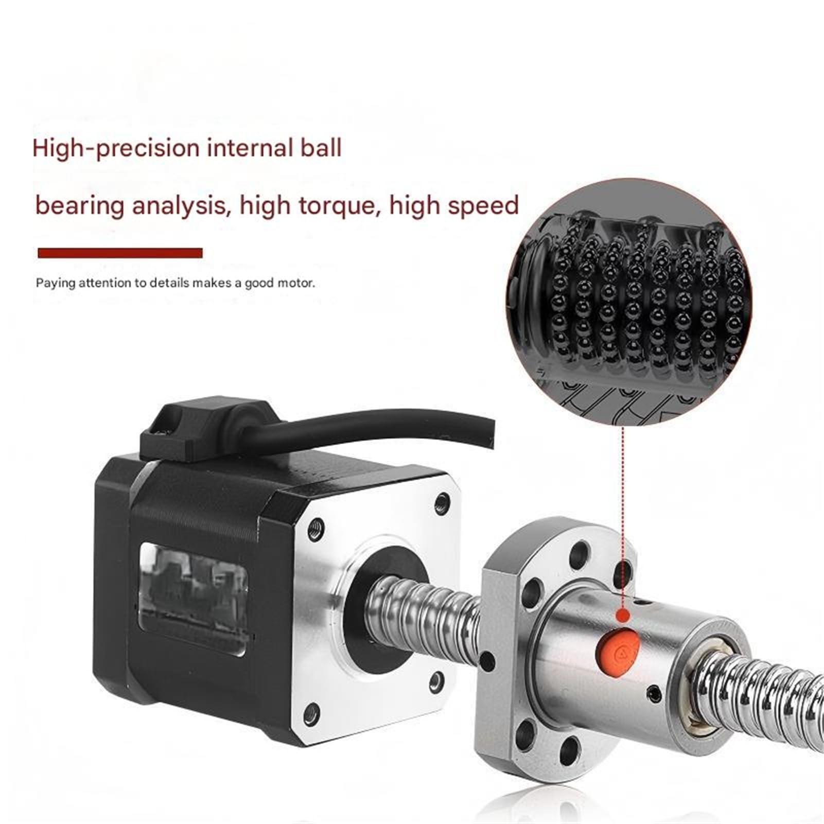 42 tornillo de bola Motor paso a NEMA17 48MM 1204 longitud 100mm lineal motor
