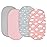 Baby Bassinet Sheets 4 Pack Compatible with Gap babyGap Whisper Bedside, SNOO Smart Sleeper and Chicco LullaGo Anywhere Portable Bassinet, Ultra Soft & Skin-Friendly, Pink Print