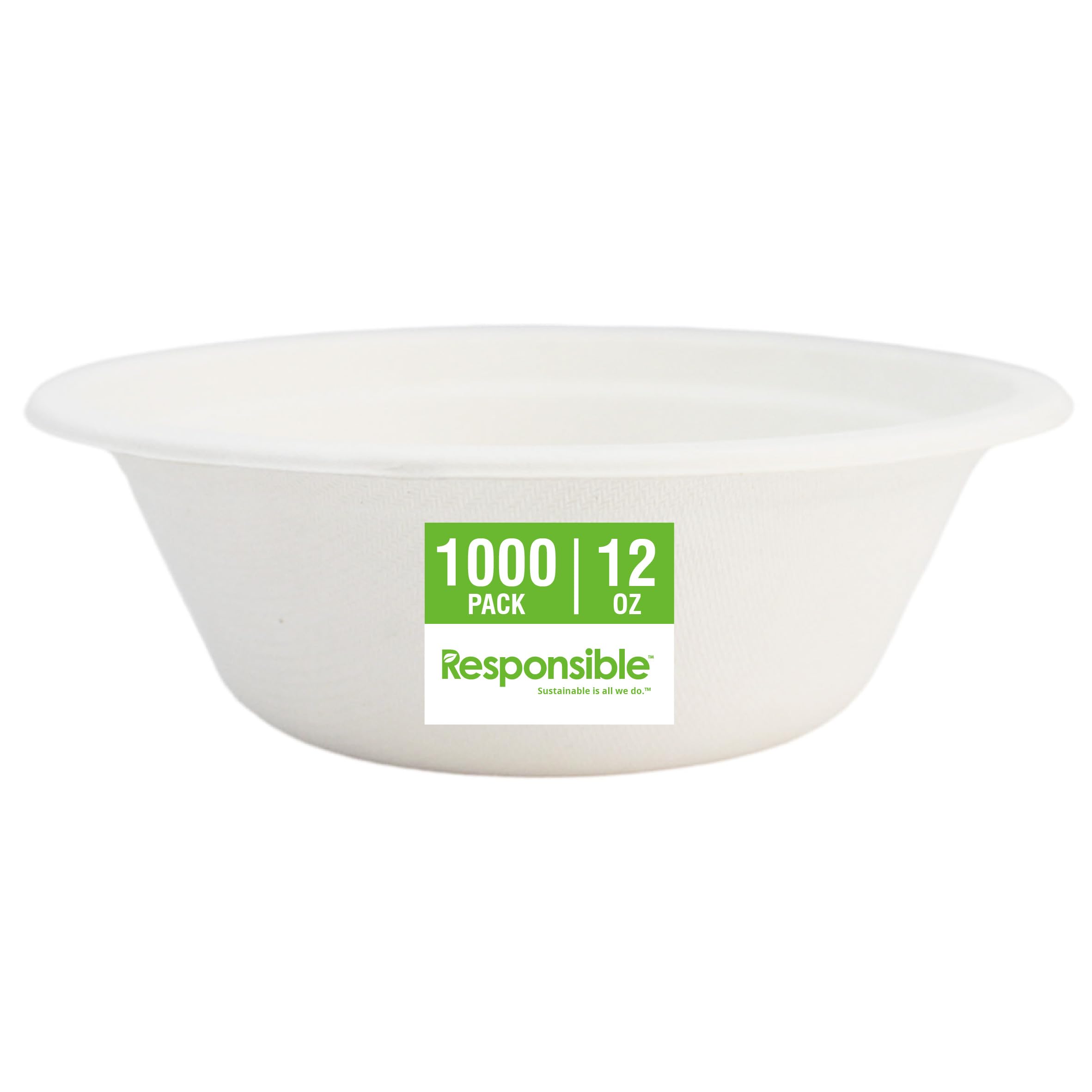 Responsible Products 12 oz (1000 Count) / Classic White / Casual Bowls