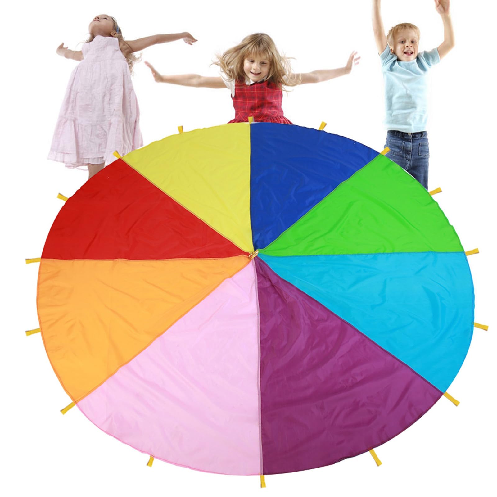 Paracaídas para Niños Al Aire Libre Arco Iris Resistente a la Abrasión