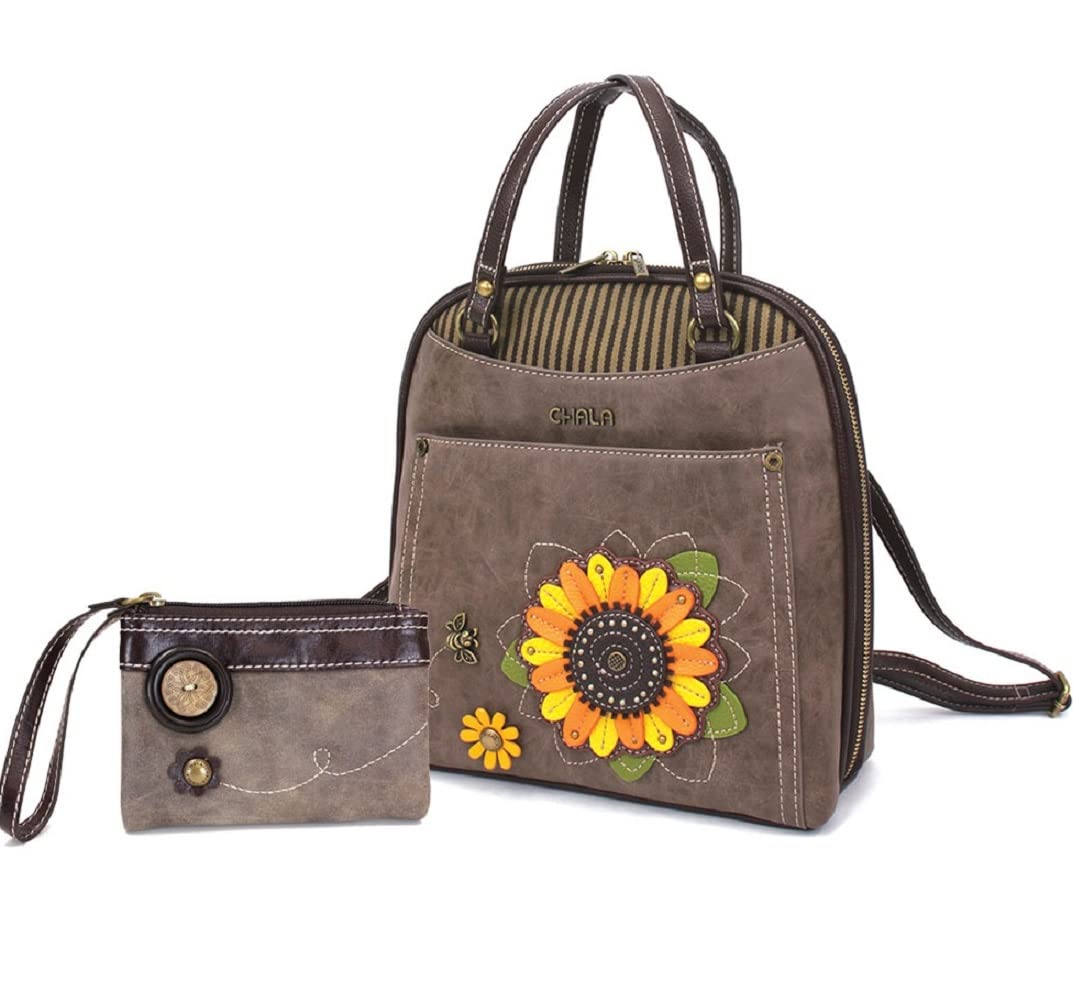 Chala Group Handbags Multi-Color Convertible Mini Backpack Purse (870)