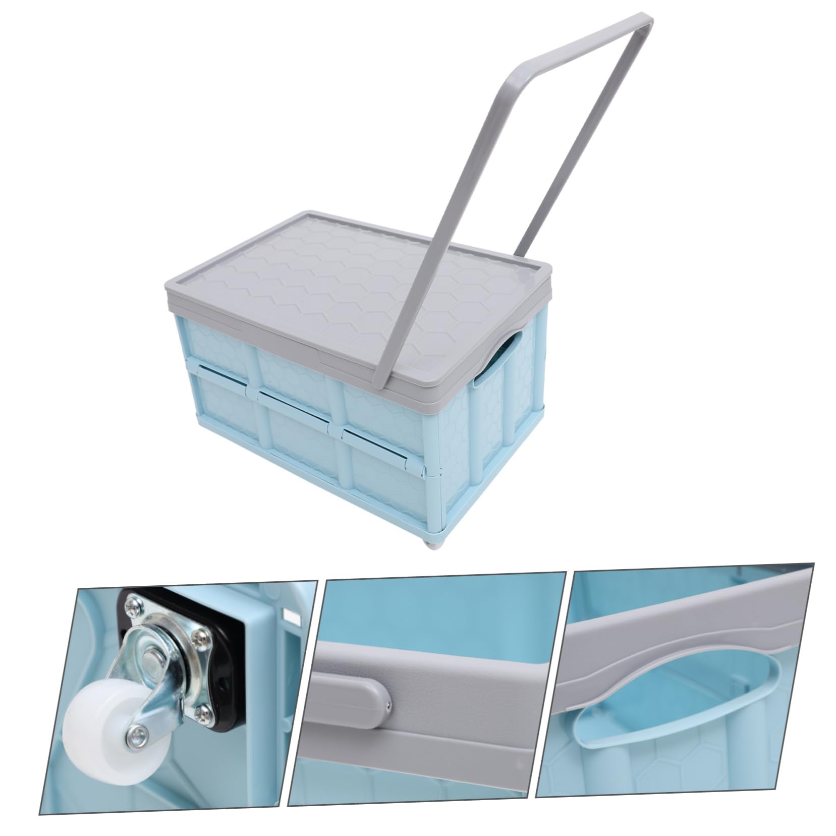 PLAFOPE Caja De Almacenamiento Plegable Grande Con Ruedas Para Ropa y Juguetes Organizador Multiusos Para Dormitorio y Maletero Caja Plástica Resistente Con Tapa Para Ahorro De Espacio