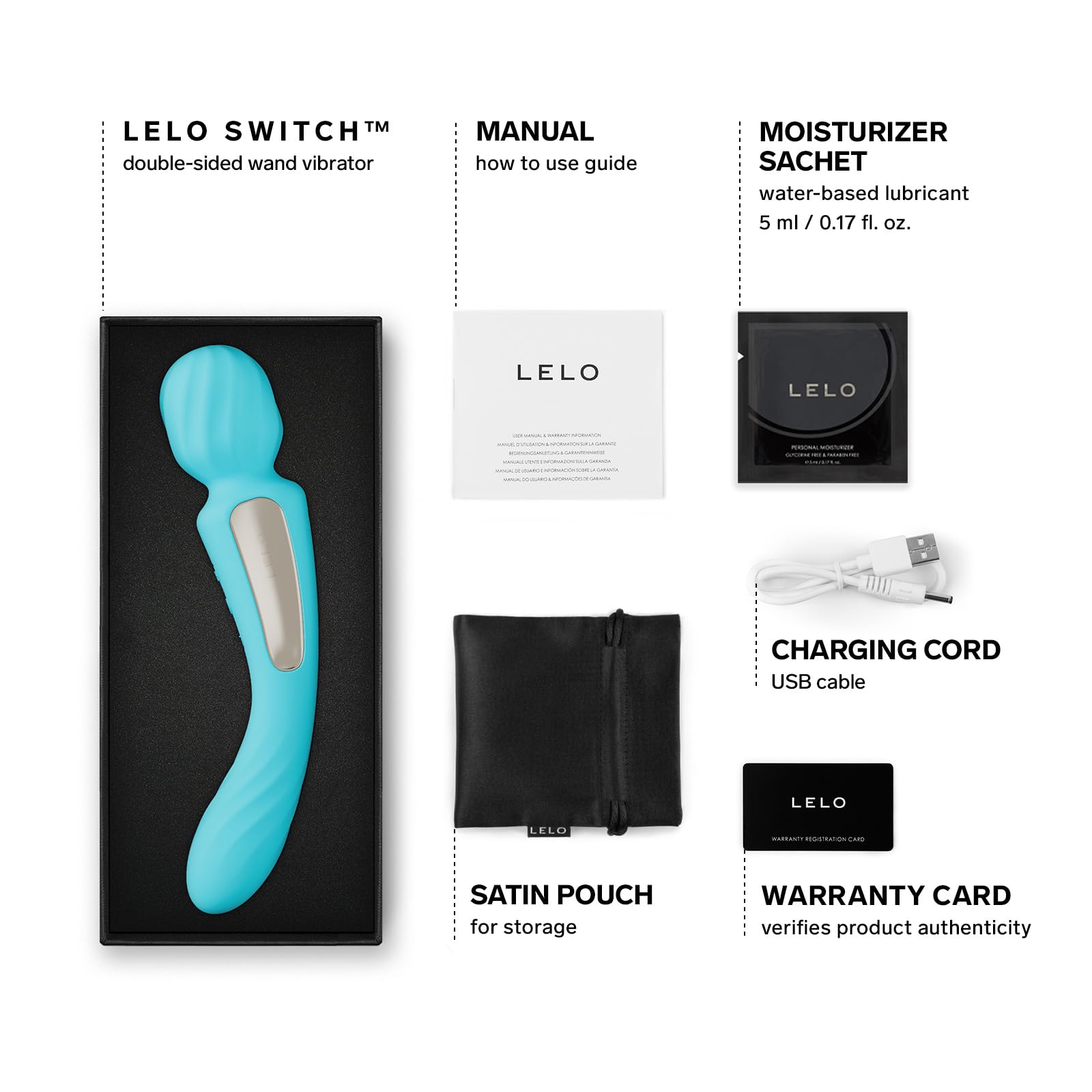 LELO - SWITCH VIBRATOR WANDA DOPPIA STIMOLAZIONE AQUA