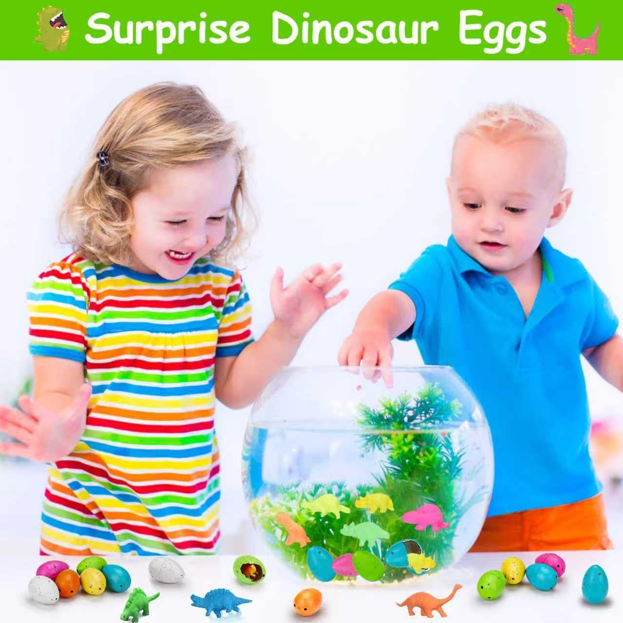 60PCS Small Hatching Dinosaur Eggs for Dinosaur Birthday Party Favors Summer Goodie Treat Bag Stuffers Classroom Carnival Prizes Bulk Pinata Fillers Novelty Grow in Water Dino Eggs with Toys Inside