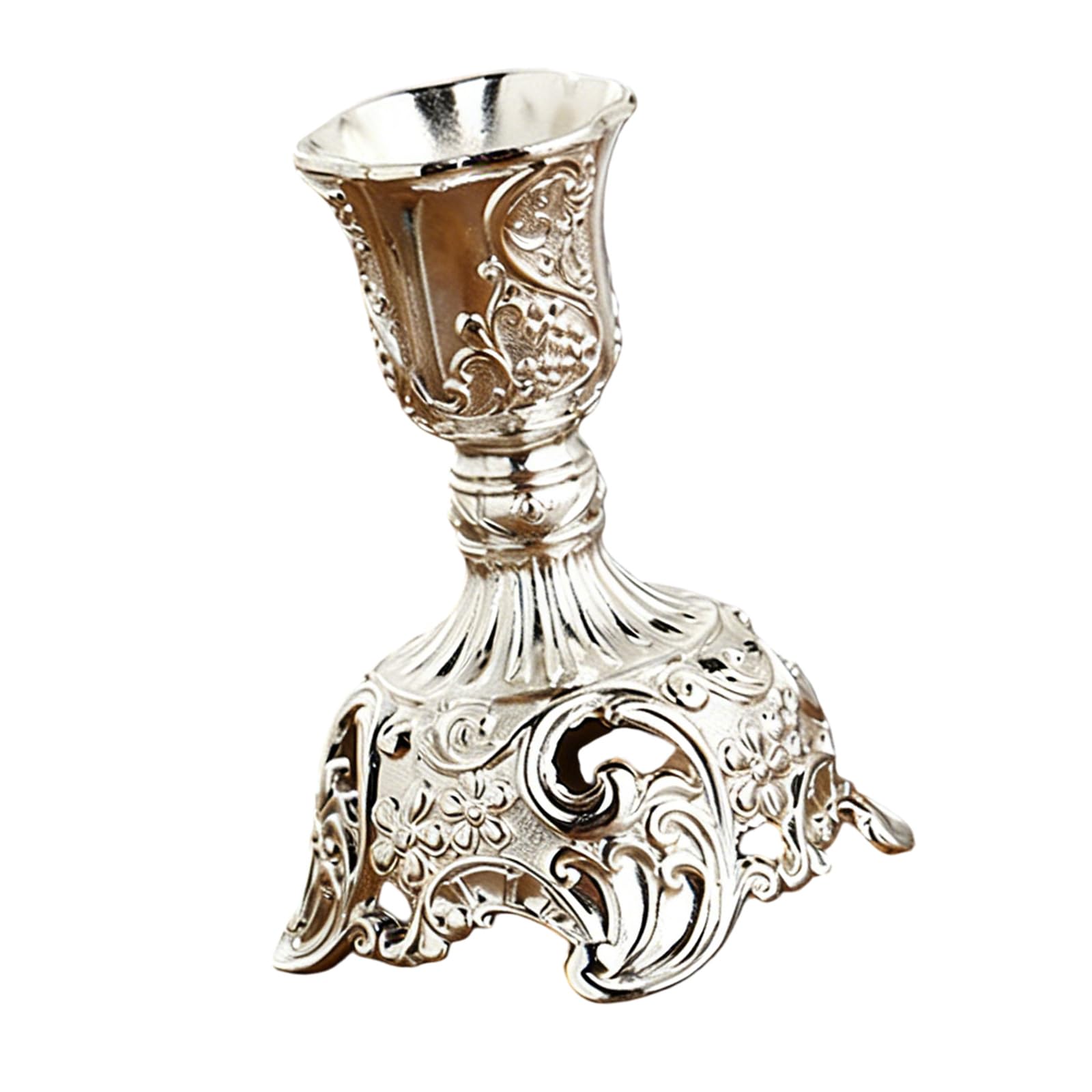 Buxuaaaa European Carving Tea Light Holders Practical Alloy Candlestick Holders for Decorative Display Party Home Decors