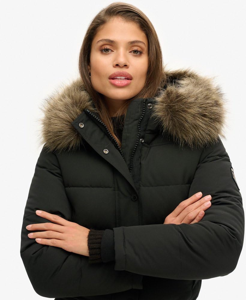 Superdry Damen Everest Kapuzen-Bomberjacke