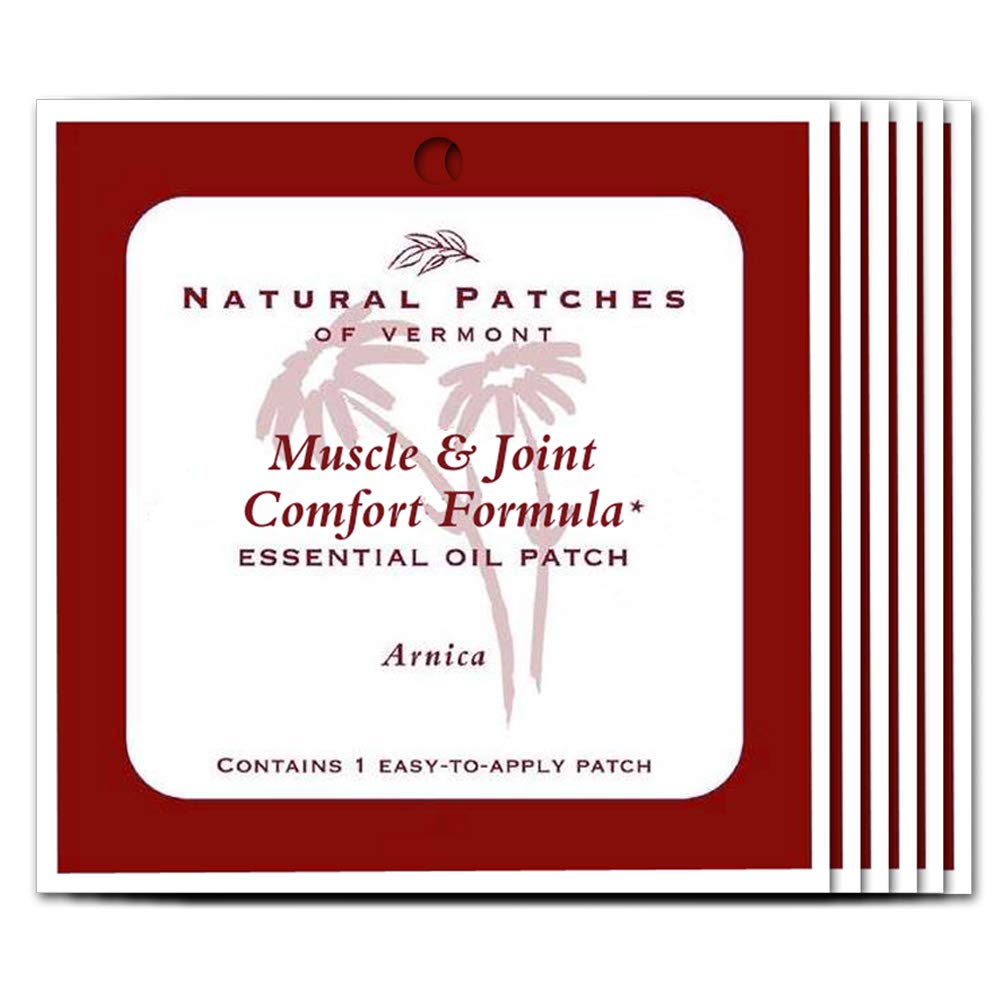 Natural Patches Of Vermont Arnica Muscle & Joint Comfort Essential Oil Body Patch, Single Patch Pouch (Pack of 6)