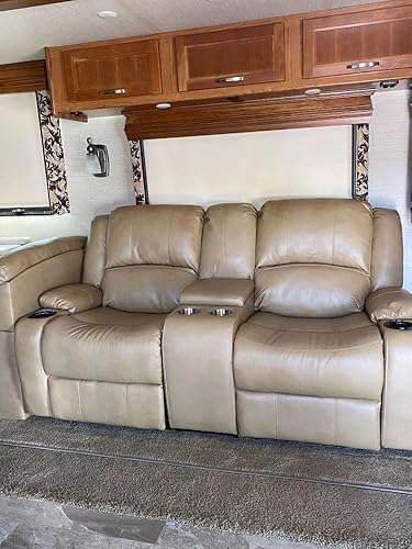 Miniatura 72 de RecPro Charles - Sofá reclinable doble de pared de 58 pulgadas, para autocaravana, con tela mejorada (color plomizo)