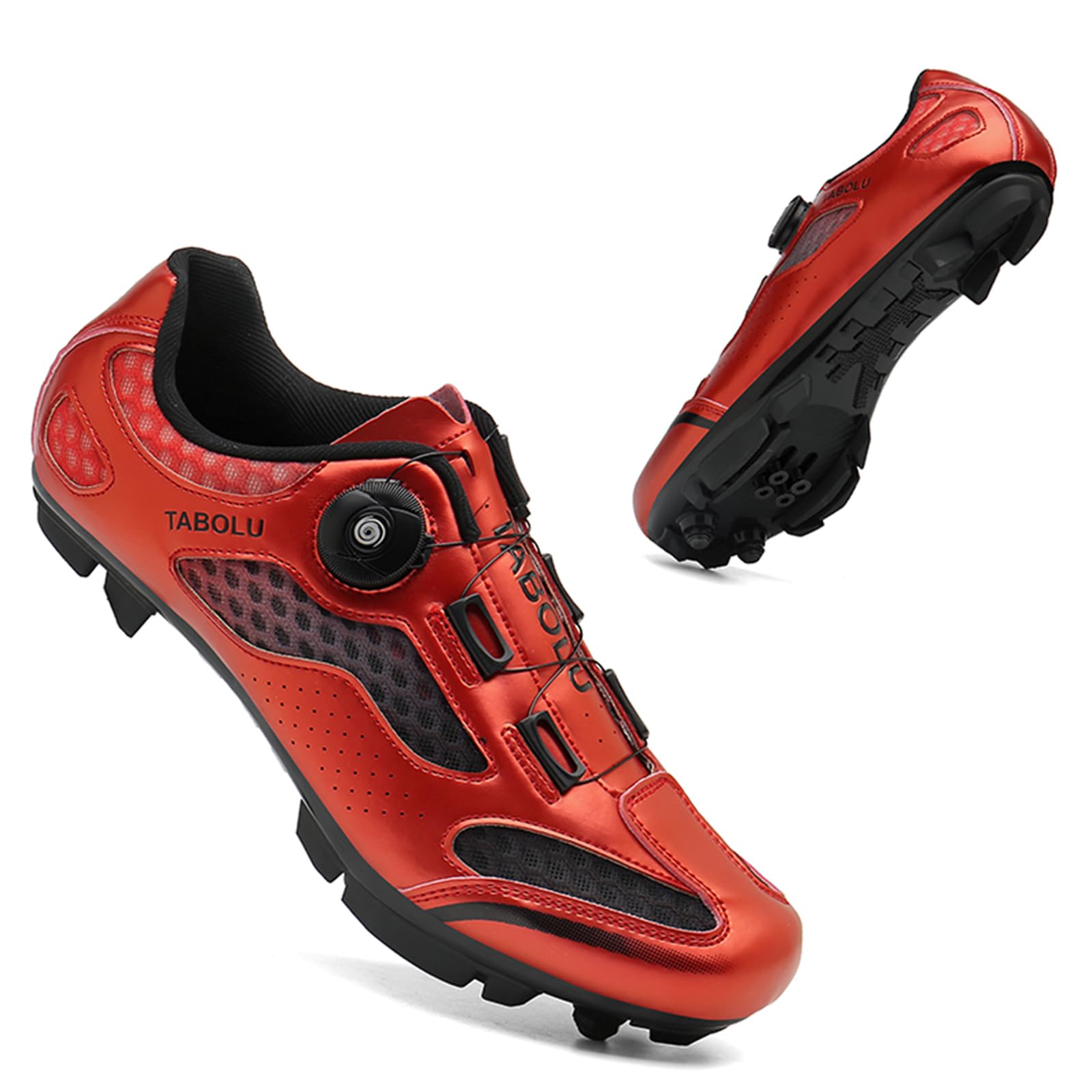 Scarpe MTB Uomo Donna Scarpe Mountain Bike Compatibili con Pedali SPD 2 Bulloni con Tacchette Scarpe Ciclismo All'aperto
