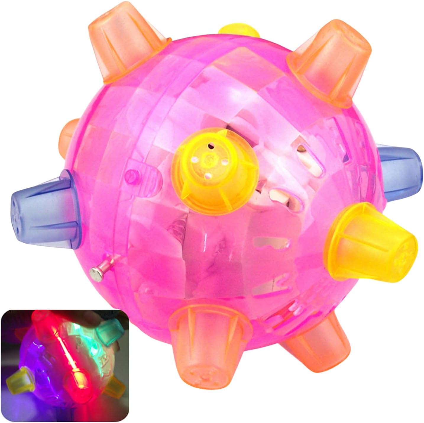 Flashy Sensory Ball Toy | Safe Musical Dancing Ball,Durable Light up Jumping Dancing with Music Led Lights for Kids