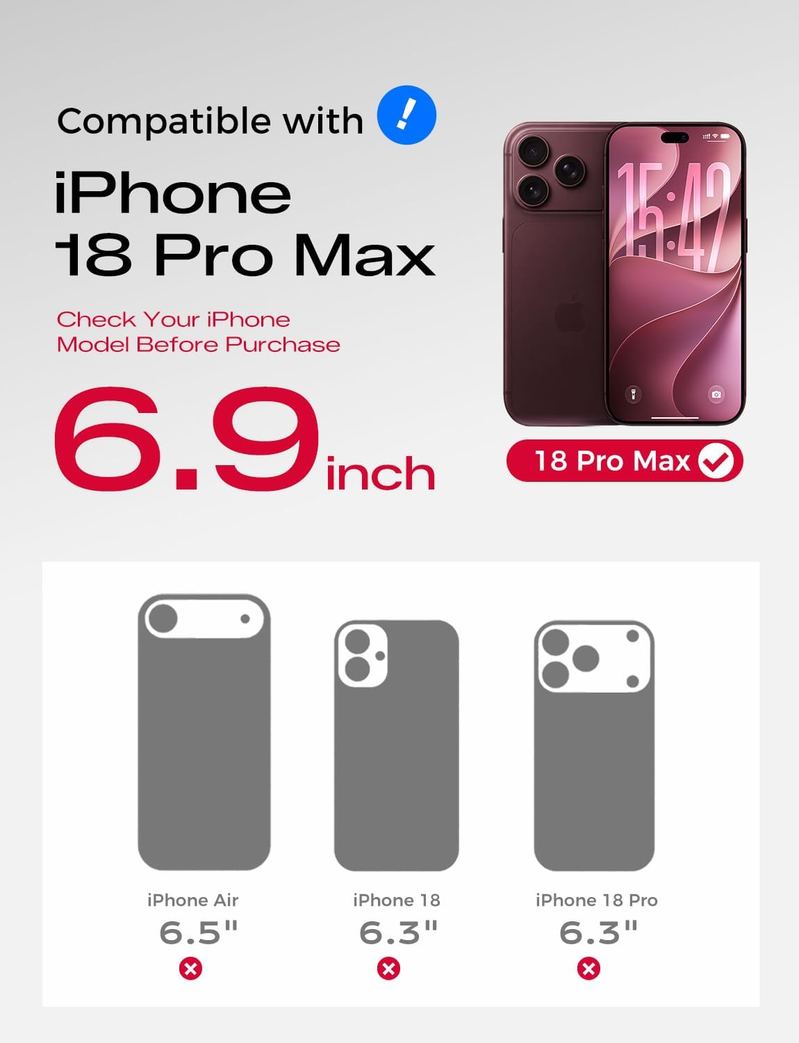 MAGIC JOHN 3rd Gen for iPhone 18 Pro Max AR Privacy Screen Protector 2-Pack