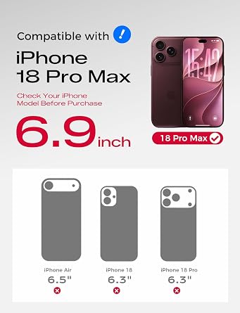 MAGIC JOHN 3rd Gen for iPhone 18 Pro Max AR Privacy Screen Protector 2-Pack