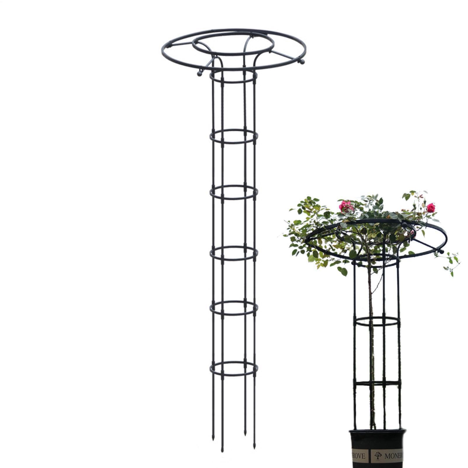 Metal Umbrella Garden Trellis, Vertical Metal Garden Trellis, Umbrella Type Tower Frame for Climbing Plants, Climbing Plant Support Tower, Vertical TrellisTower for Rose, Clematis,