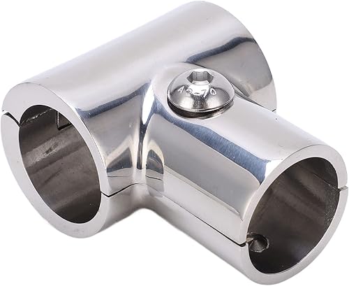 Miniatura 3 de Accesorios de pasamanos de barco de acero inoxidable, tubo de barandilla de barco Tubo en T de 90 grados, conector de tubería de riel de barco,