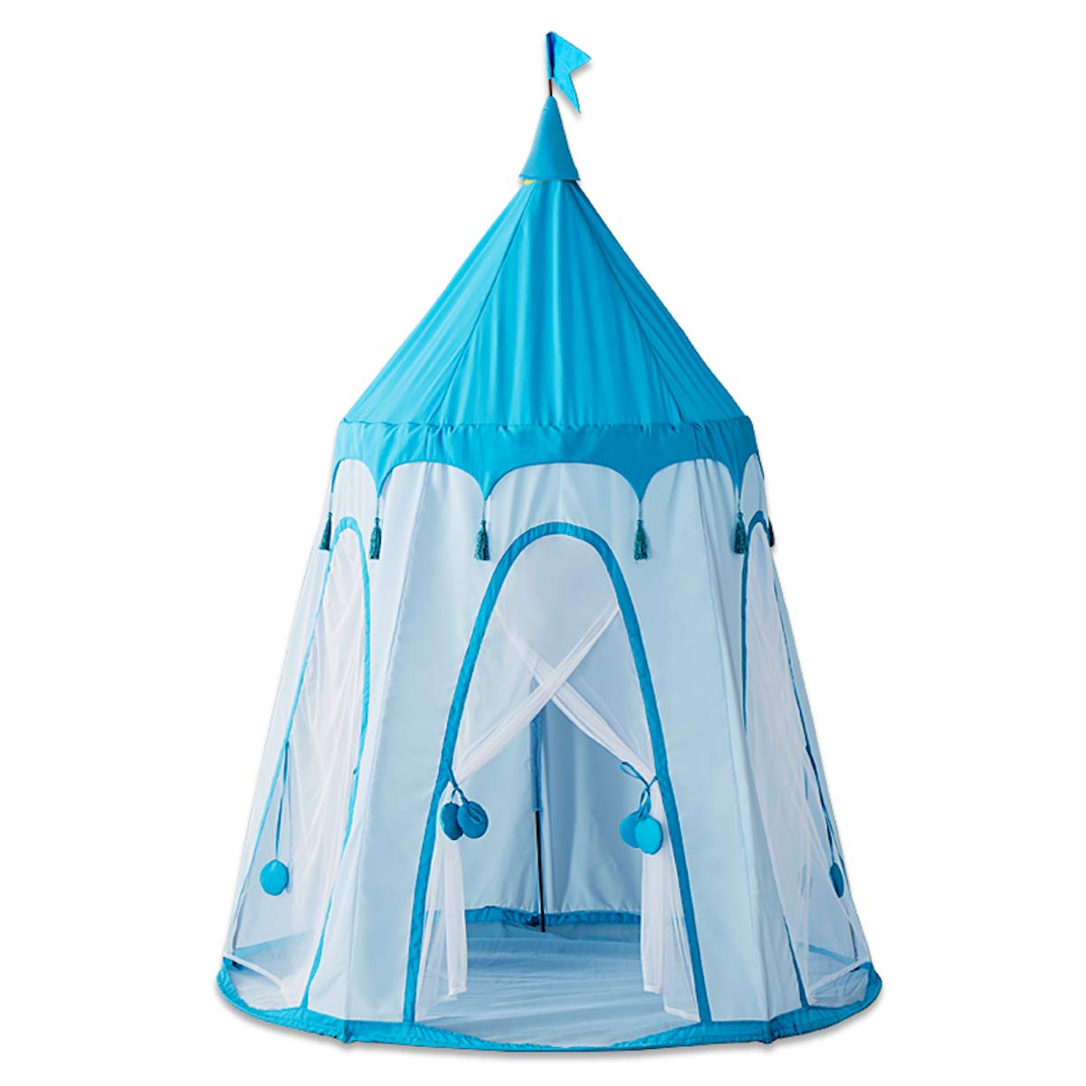 Home Canvas Children's tent Play Tents fashion children's toy house tents indoor and outdoor children's castle house tents personalized game tents children's gift toys (Color : Blue, Size : 145x185cm)