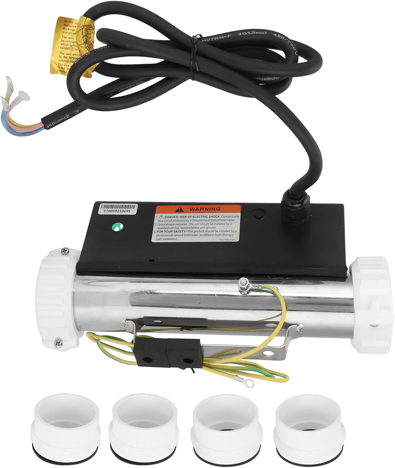 In-line Heater, Spa Hot Tub Heater, Portable Bathtub Heater with Thermostat, Automatic Intelligent Thermostat, for Spa, Bathtub, Swimming Pool,1KW