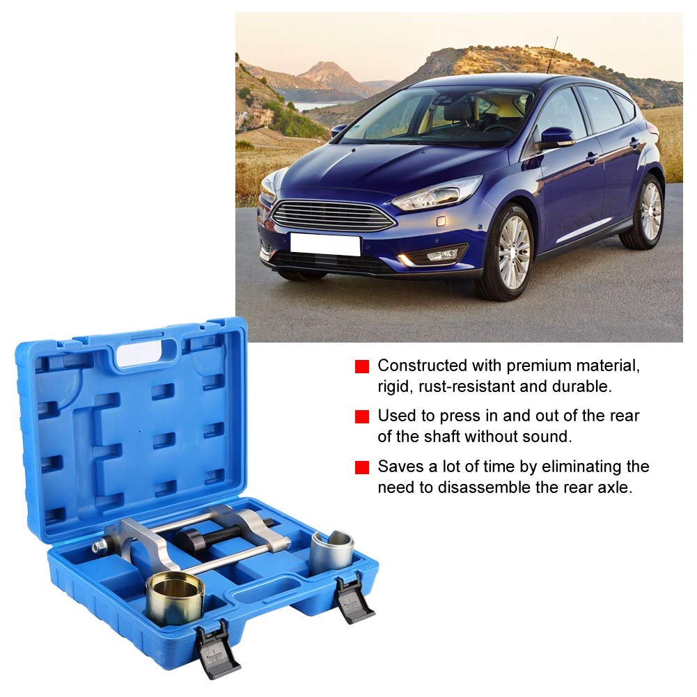 Qiilu Rear Suspension Trailing Arm New Bushing Removal Tool Compatible with Focus 98-07 MK1 MKII, for Kuga C-Max, for Mazda 3 Sedan Hatchback 5 CR CW MPV, for 04-12 V50, for