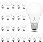 Energetic 24-Pack A19 LED Light Bulb, 60 Watt Equivalent, Daylight 5000K, E26 Medium Base, Non-Dimmable LED Light Bulb, ETL Listed