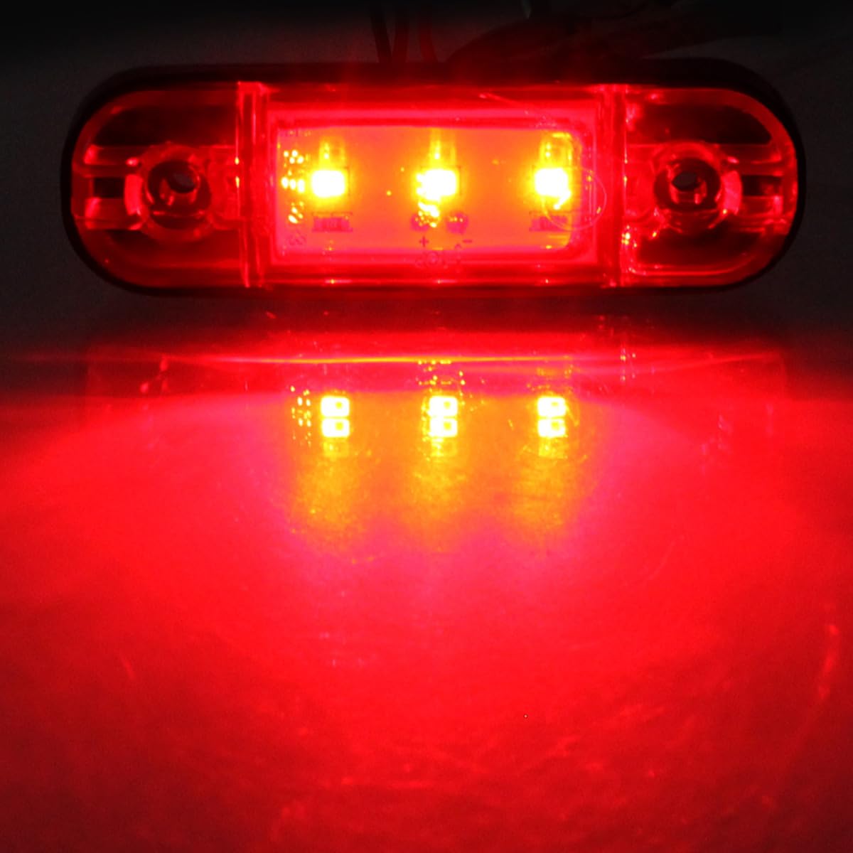 Luci di posizione laterali per auto 10pcs, 3 LED 12V-24V indicatori di direzione per auto, IP65, impermeabili, luci di posizione per camion, camper, roulotte, bianco + rosso + giallo + verde + blu
